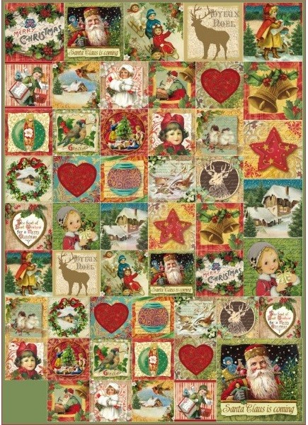 Декупажные карты Stamperia DFG438 Винтажное Рождество